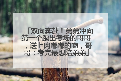 双向奔赴！弟弟冲向第一个跑出考场的哥哥，送上肉嘟嘟的吻，哥哥：考完最想陪弟弟