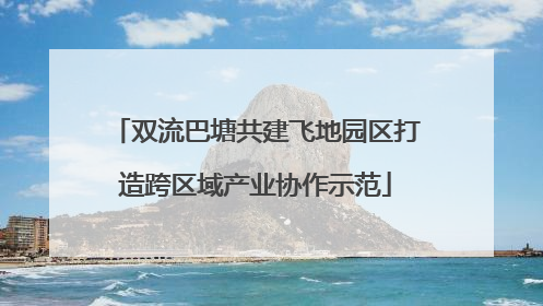 双流巴塘共建飞地园区打造跨区域产业协作示范