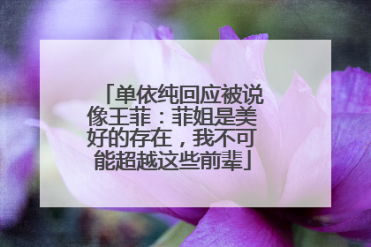 单依纯回应被说像王菲：菲姐是美好的存在，我不可能超越这些前辈