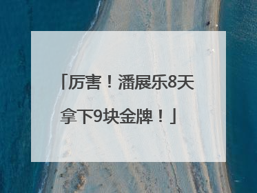 厉害！潘展乐8天拿下9块金牌！