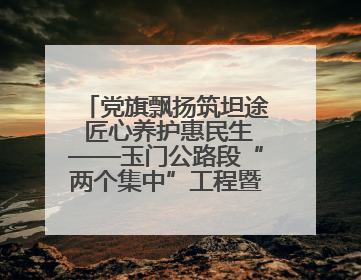 党旗飘扬筑坦途 匠心养护惠民生——玉门公路段“两个集中”工程暨示范桥创建项目圆满收官