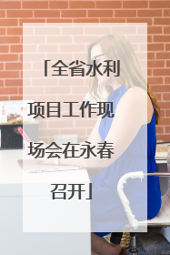全省水利项目工作现场会在永春召开