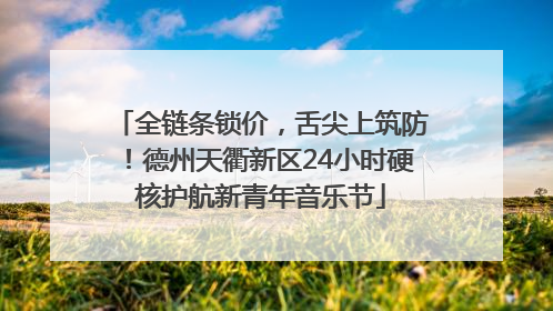 全链条锁价，舌尖上筑防！德州天衢新区24小时硬核护航新青年音乐节