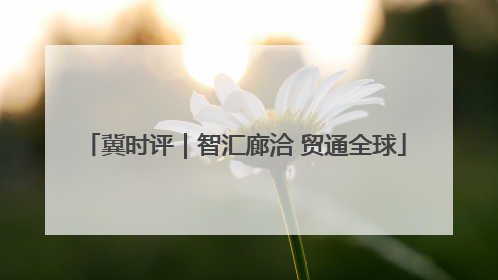 冀时评｜智汇廊洽 贸通全球