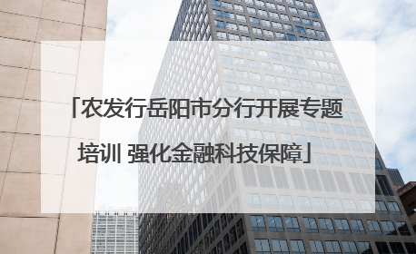 农发行岳阳市分行开展专题培训 强化金融科技保障