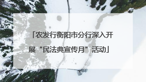 农发行衡阳市分行深入开展“民法典宣传月”活动