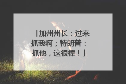 加州州长：过来抓我啊；特朗普：抓他，这很棒！