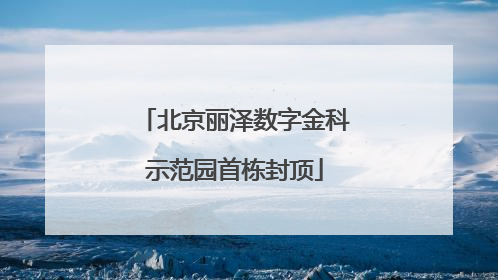 北京丽泽数字金科示范园首栋封顶