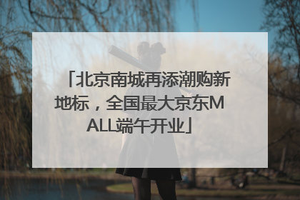 北京南城再添潮购新地标，全国最大京东MALL端午开业