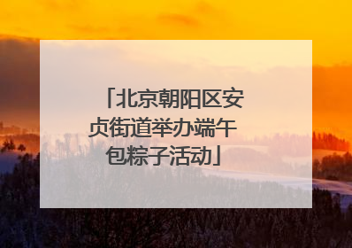 北京朝阳区安贞街道举办端午包粽子活动