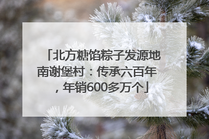 北方糖馅粽子发源地南谢堡村：传承六百年，年销600多万个