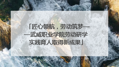 匠心领航，劳动筑梦——武威职业学院劳动研学实践育人取得新成果