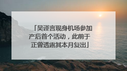 吴谨言现身机场参加产后首个活动，此前于正曾透露其本月复出
