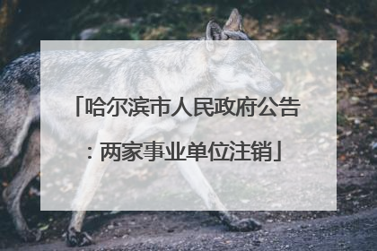哈尔滨市人民政府公告：两家事业单位注销