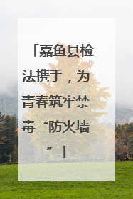 嘉鱼县检法携手，为青春筑牢禁毒“防火墙”