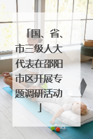 国、省、市三级人大代表在邵阳市区开展专题调研活动