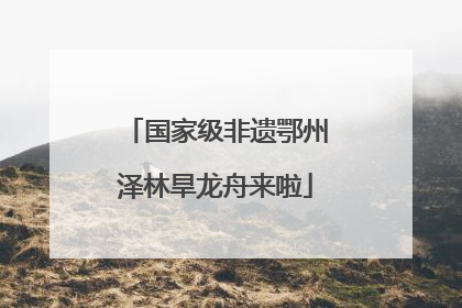 国家级非遗鄂州泽林旱龙舟来啦