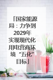 国家能源局：力争到2029年实现现代化用电营商环境“五化”目标