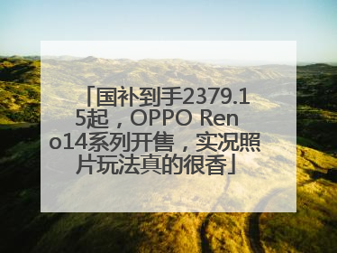 国补到手2379.15起，OPPO Reno14系列开售，实况照片玩法真的很香