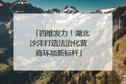 四维发力！湖北沙洋打造法治化营商环境新标杆