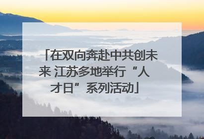 在双向奔赴中共创未来 江苏多地举行“人才日”系列活动