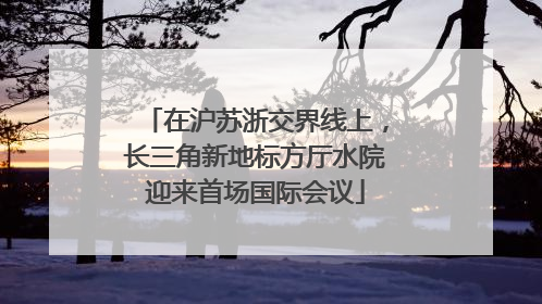 在沪苏浙交界线上，长三角新地标方厅水院迎来首场国际会议