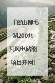 密山柳毛湖200兆瓦风电储能项目并网