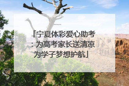宁夏体彩爱心助考：为高考家长送清凉 为学子梦想护航