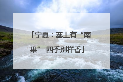 宁夏：塞上有“南果” 四季别样香