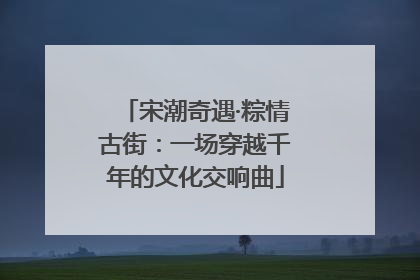 宋潮奇遇·粽情古街：一场穿越千年的文化交响曲