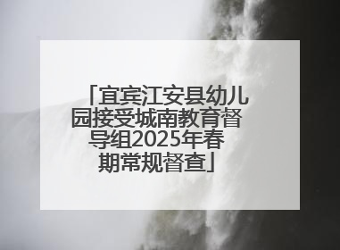 宜宾江安县幼儿园接受城南教育督导组2025年春期常规督查