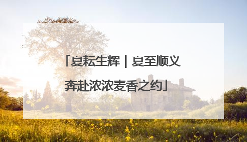 夏耘生辉｜夏至顺义奔赴浓浓麦香之约