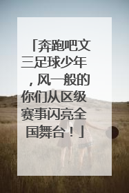 奔跑吧文三足球少年，风一般的你们从区级赛事闪亮全国舞台！