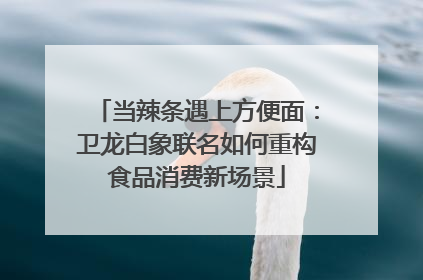 当辣条遇上方便面：卫龙白象联名如何重构食品消费新场景