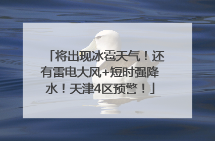 将出现冰雹天气！还有雷电大风+短时强降水！天津4区预警！