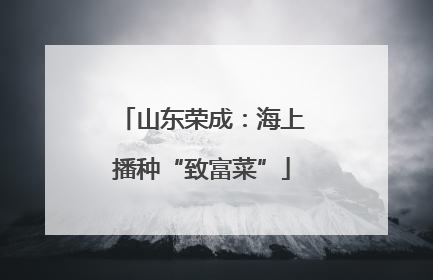 山东荣成：海上播种“致富菜”