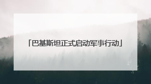 巴基斯坦正式启动军事行动