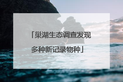 巢湖生态调查发现多种新记录物种