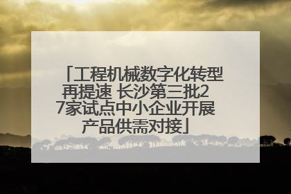 工程机械数字化转型再提速 长沙第三批27家试点中小企业开展产品供需对接
