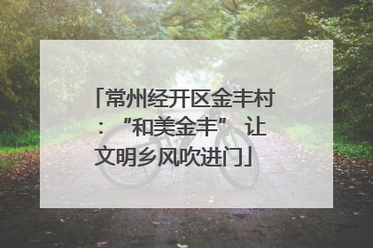 常州经开区金丰村：“和美金丰” 让文明乡风吹进门