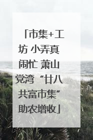 市集+工坊 小弄真闹忙 萧山党湾“廿八共富市集”助农增收