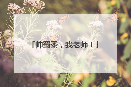 帅蜀黍，我老师！