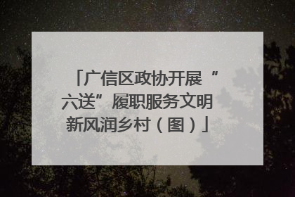广信区政协开展“六送”履职服务文明新风润乡村（图）