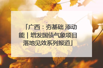 广西：夯基础 添动能｜增发国债气象项目落地见效系列报道