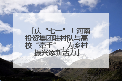 庆“七一”！河南投资集团驻村队与高校“牵手”，为乡村振兴添新活力