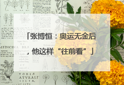 张博恒：奥运无金后，他这样“往前看”