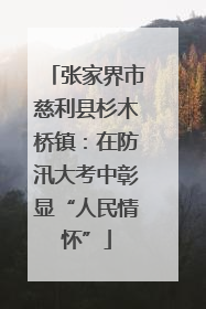张家界市慈利县杉木桥镇：在防汛大考中彰显“人民情怀”