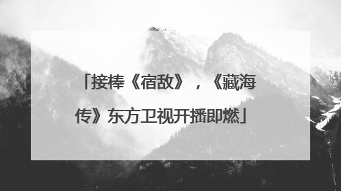 接棒《宿敌》，《藏海传》东方卫视开播即燃