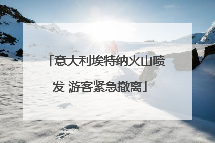 意大利埃特纳火山喷发 游客紧急撤离