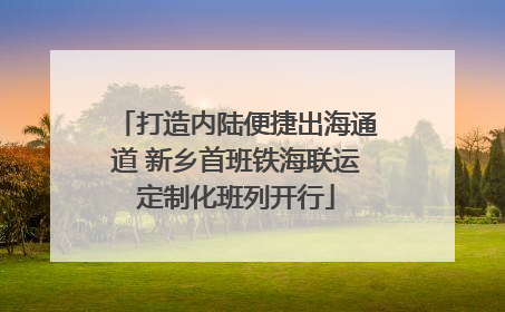 打造内陆便捷出海通道 新乡首班铁海联运定制化班列开行